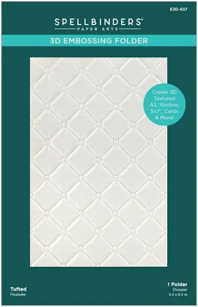 Spellbinders 3D Embossing Folder 5.5&#034;X8.5&#034;-Tuft<wbr/>ed