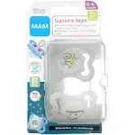 Mam, Supreme Night Pacifier, 0-6 Months, Clear, 2 Count