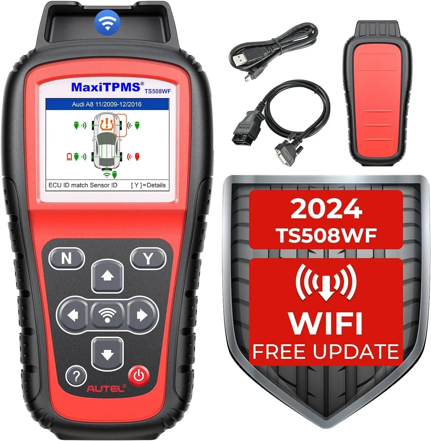 Autel MaxiTPMS TS508WF TPMS Programming Tool, 2024 Upgraded of TS508 For MX ...