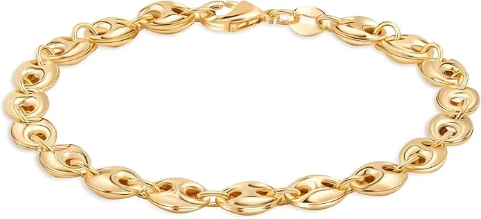 Adult Barzel 18K Gold Plated Puff Mariner Bracelet