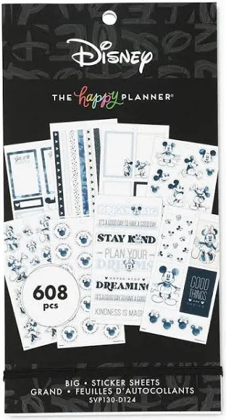 The Happy Planner Disney Mickey &amp; Minnie Mouse Indigo Value Pack Stickers 741pcs