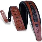 Levy's PM31 Veg-Tan Leather Guitar Strap - Walnut