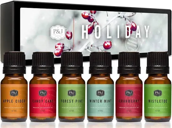 Holiday Set of 6 Premium Grade Fragrance Oils