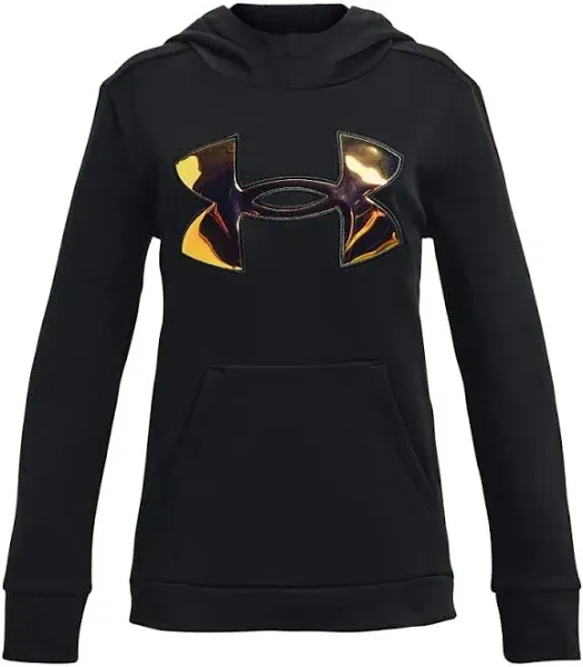 Under Armour Girls' Armour Fleece Iridescent Big Logo Hoodie