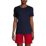 Lands' End School Uniform Women's Short Sleeve Feminine Fit Essential T-Shirt - Large - Classic Navy