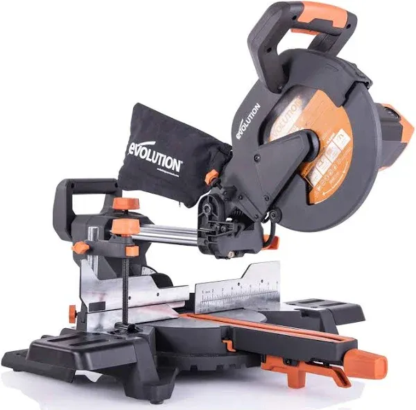 Evolution Power Tools 10-Inch Multi-material Compound Sliding Miter Saw, R255SMS+