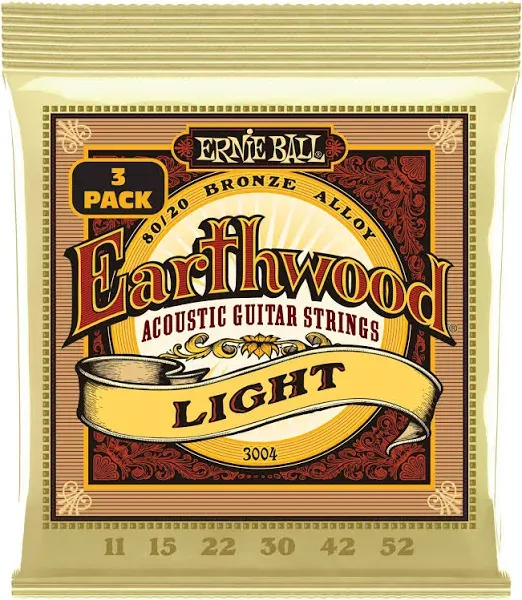 Ernie Ball Earthwood Medium 80/20 Bronze Acoustic Guitar Strings