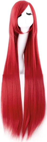 MapofBeauty 40 Inch/100 cm Anime Costume Long Straight Cosplay Party Synthetic Wig (Hot Pink)