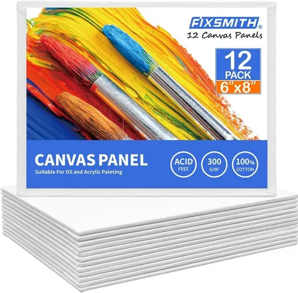 Canvas Boards for Painting 8x10 Inch, Super Value 12 Pack White Blank Canvas ...