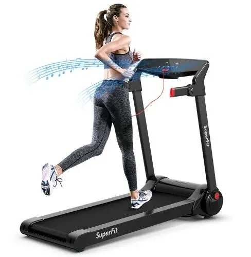 SuperFit 3HP Folding Electric Treadmill Running Machine w Speaker