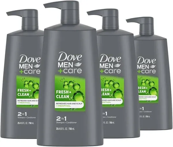 Dove Men+Care  Fresh and Clean 2 in 1 Shampoo and Conditioner 12 oz