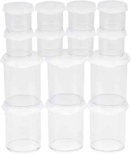 Creative Mark Plastic Storage Cups Mixed Size Pack of 14 (8x10ml/6x45ml<wbr/>)