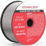 Durable 2-Pound E71TGS .035-Inch Mild Steel Flux Core Wire for Outdoor Welding