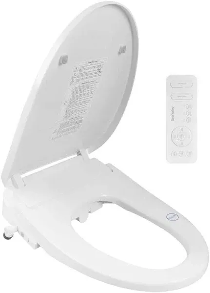 DeerValley Elongated Electronic White Bidet Toilet Seat with Wireless 