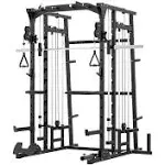 Major Fitness All-in-One Home Gym Smith Machine SML07 - S7BLS, Rack Only / Black