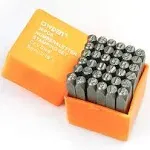 36Pcs Steel Metal Stamping Tool Set - Alloy Steel - Uppercase Letters &amp; Numbers