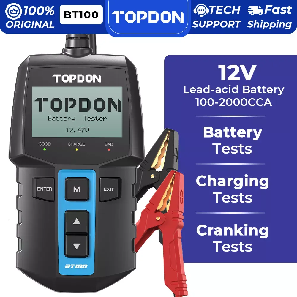 Topdon BT100 - 12V Battery & System Tester