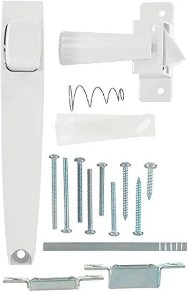 Wright Products - Tie Down Push Button Door Latch for Screen and Storm Doors, White