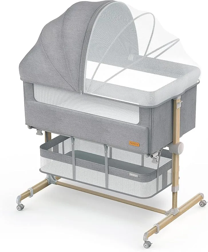 Besrey Baby Bassinet Bedside Sleeper Height Adjustable