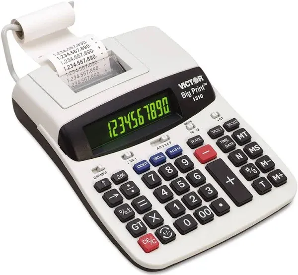 Victor 1310 Big Print Commercial Thermal Printing Calculator