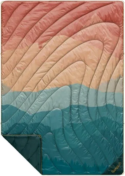 RUMPL Original Puffy Blanket Rocky Mountain Sunset Fade