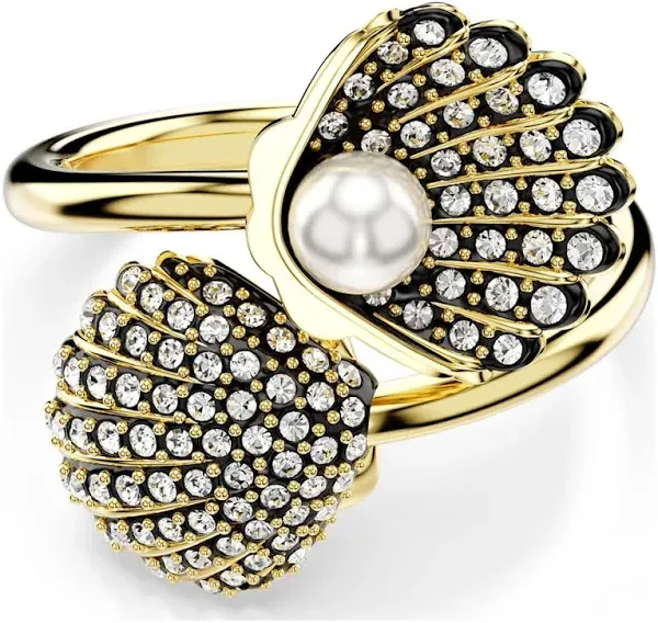 Swarovski Idyllia Open Crystal Pearl Shell Ring