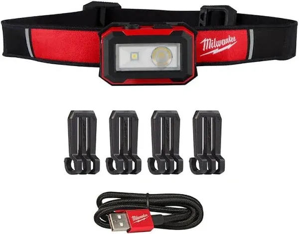 Milwaukee 450 Lumens Internal Rechargeable Magnetic Headlamp and Task Light (2-Pack)