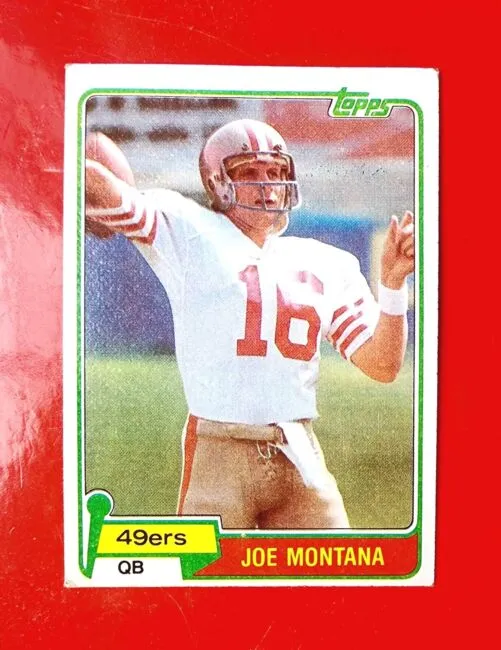 1981 Topps 216 Joe Montana rookie card very nice rc card plus 1982 fleer rc card