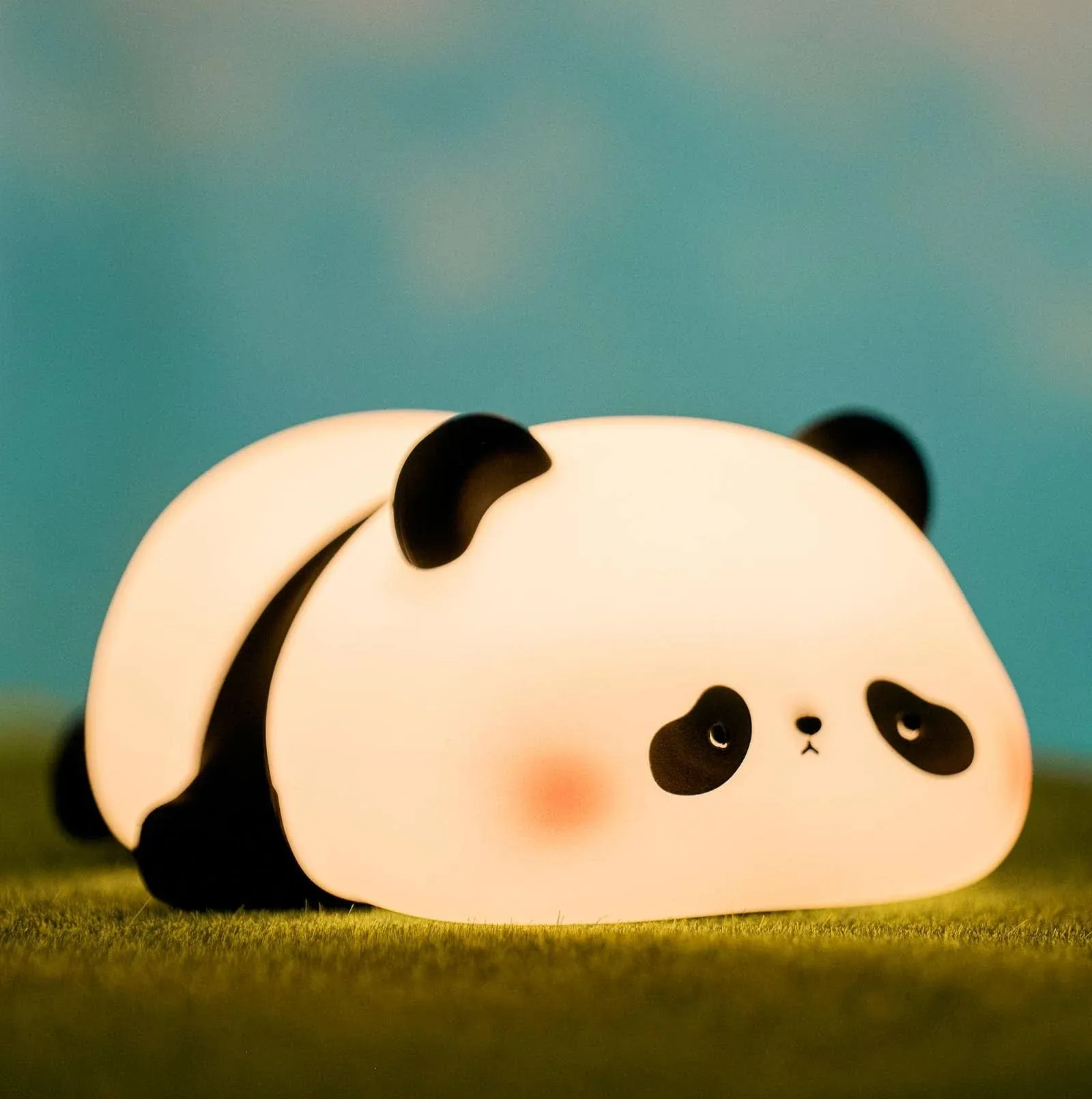 Vtiger Panda Night Light, LED Squishy Cute Lamp, Night Light for Kids, Silicone Panda Light, Dimmable Girls Baby Bedroom Nightlight, Rechargeable