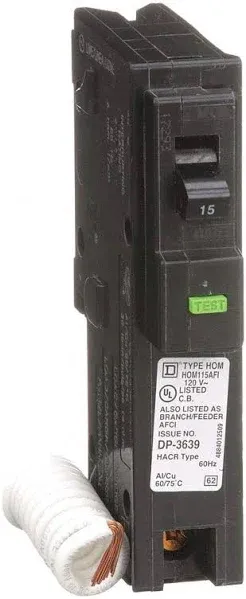 Square D HOM115AFI Miniature Circuit Breaker