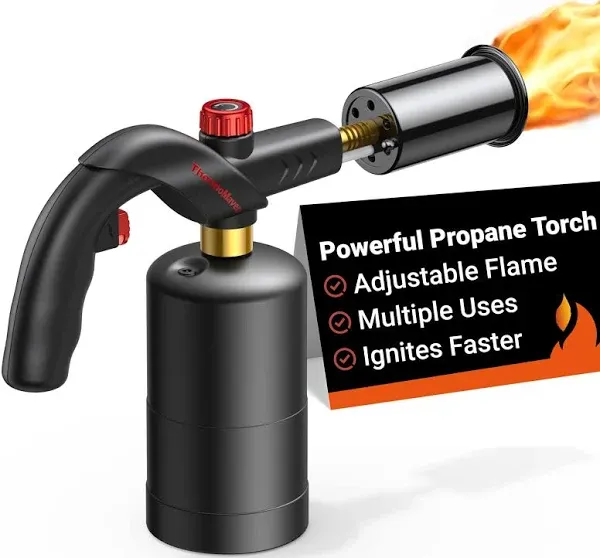 Propane Torch - Powerful Flamethrower, Kitchen Blow Cooking Torch with Adjust...