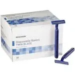 McKesson Twin-Blade Disposable Razor, Blue - Case/100