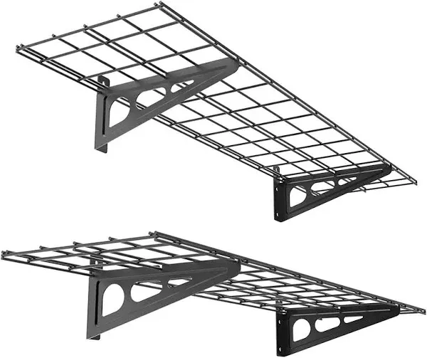 FLEXIMOUNTS 2-Pack 12&#034; x 48&#034; Wall Shelves Garage Storage Rack