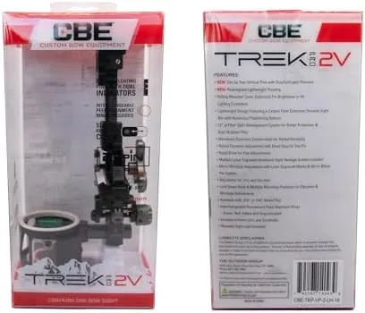 CBE Trek Pro 2V .019 Archery Sight 2 Vertical Pins Right Hand New