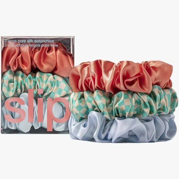 Slip Pure Silk Large Scrunchies - Sea Mist