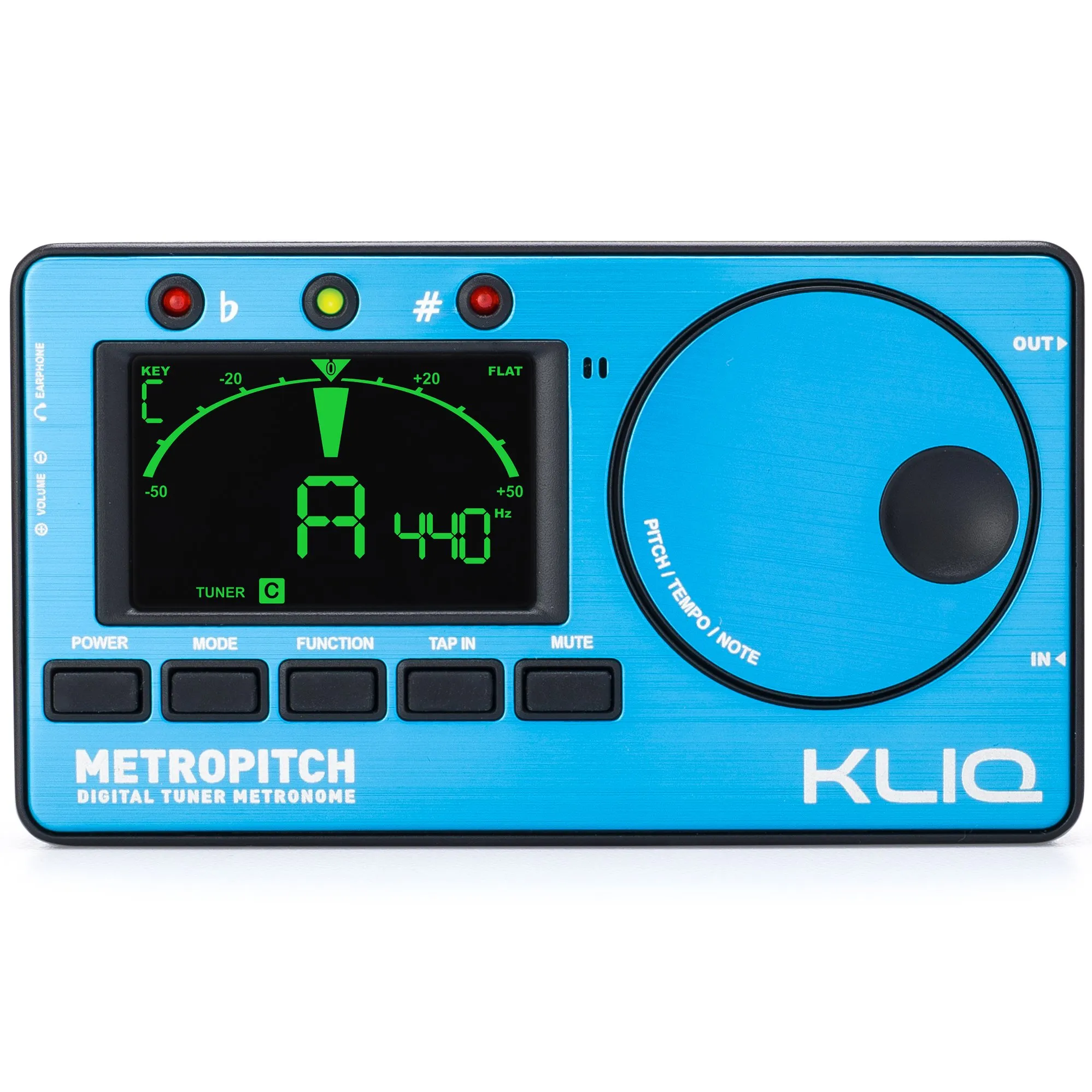 KLIQ MetroPitch Digital Tuner Metronome for All Instruments Black New