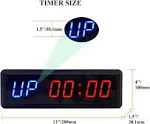 Btbsign LED interval Timer Count Down/Up Clock Stopwatch with Remote for Home