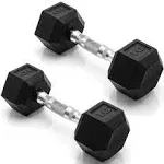 Cap Barbell 10 lb Pair Coated Hex Dumbbell Weight