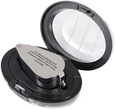 XYK 40X Full Metal Illuminated Jewelry Loop Magnifier