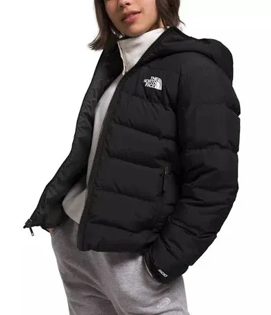 The North Face Girls Reversible 600 Fill Down Hooded Jacket TNF Black SizeXs &amp; S