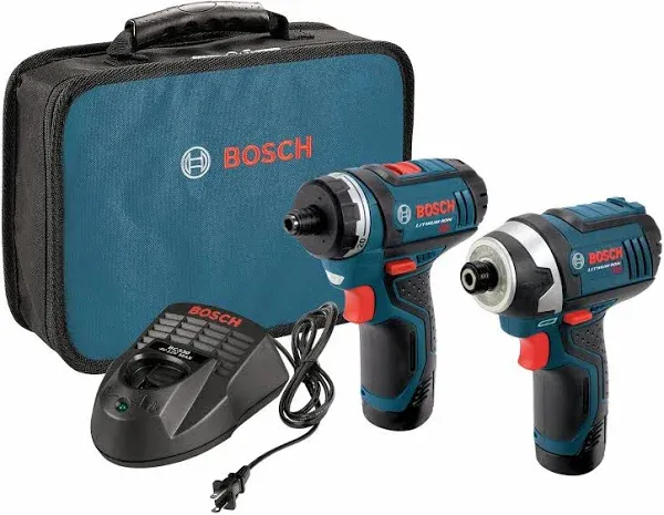 BOSCH 12V Max Cordless 2-Tool Combo Kit with Two-Speed Pocket Driver, Impact Dri