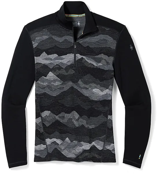 Smartwool Men's Classic Thermal Merino Base Layer Pattern 1/4 Zip