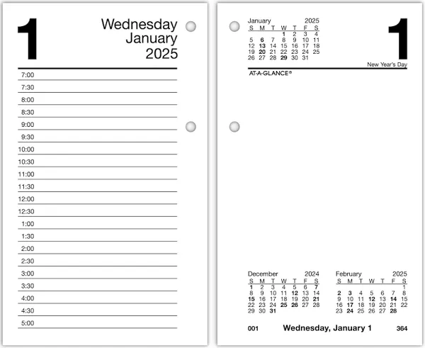 AT-A-GLANCE Desk Calendar Refill