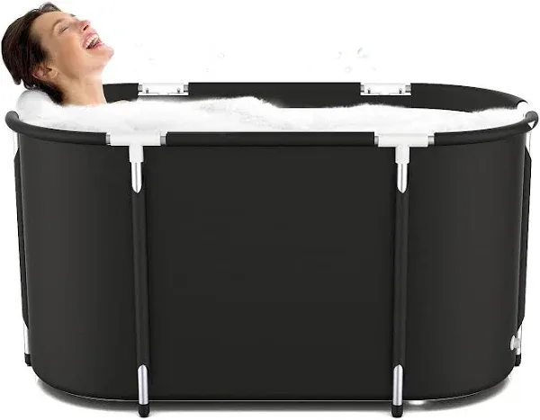 XICIKIN Portable Bathtub Foldable Bathtub for Adults Soaking Tub Collapsible Bathtub with Storage Bag