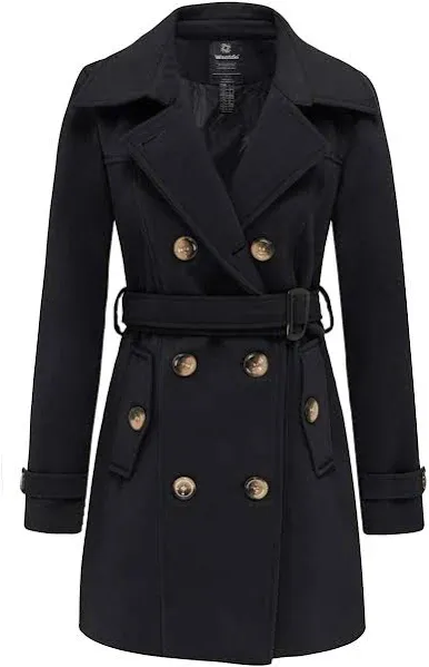 Women&#39;s Pea Coat Double Breasted Winter Trench Jacket