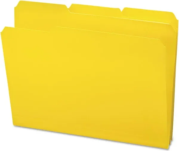 Smead Poly File Folder, 1/3-Cut- Tab Letter Size, Assorted Colors, 24 per Box