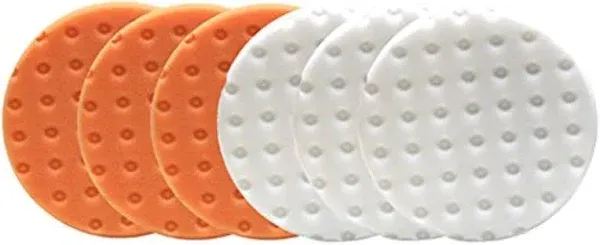 CCS Smart Pads DA 5.5 inch Foam Pad (3-White, 3-Orange, 5.5)