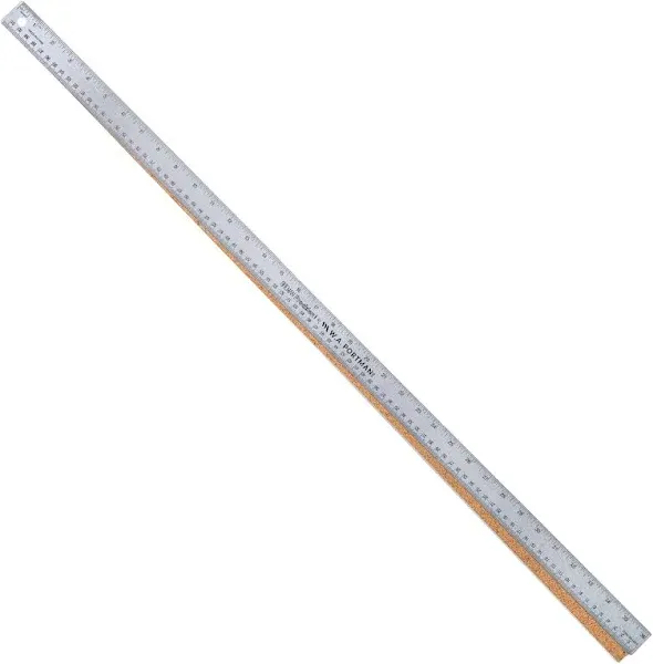 Metal Ruler 24 Inch Cork Back - Stainless Steel Metal Ruler with Cork Backing - 