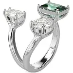 Swarovski Mesmera Open Ring - Green/Silver