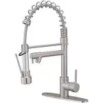 Commercial Single Handle Kitchen Faucet with Pull-Down Sprayer